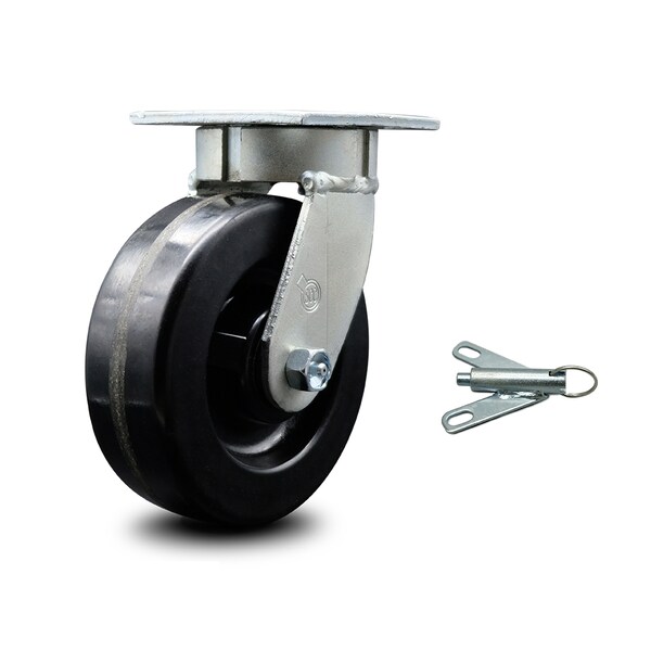 6 Inch Kingpinless Phenolic Wheel Swivel Caster with Swivel Lock